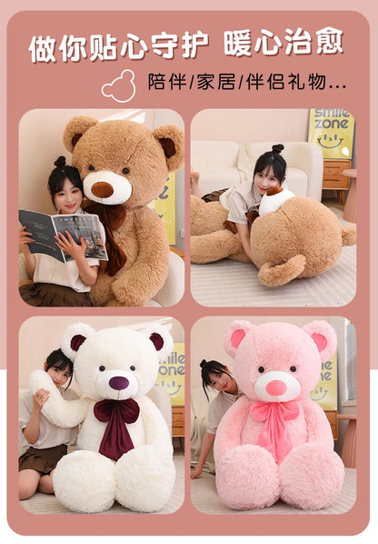 1,2m Huge Teddy Bear Plush Toys Giant Whole Hug Stuffed Animal Birthday Valentines Day Gift Soft Pillow Dolls for Girlfriend