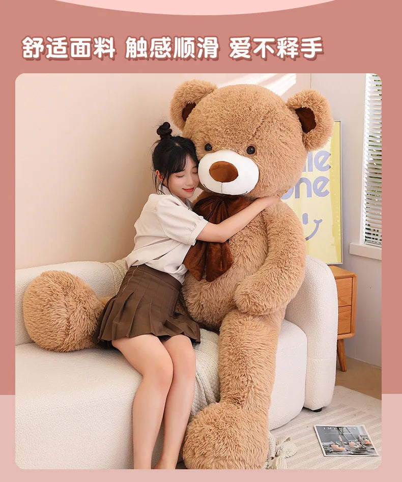 1,2m Huge Teddy Bear Plush Toys Giant Whole Hug Stuffed Animal Birthday Valentines Day Gift Soft Pillow Dolls for Girlfriend