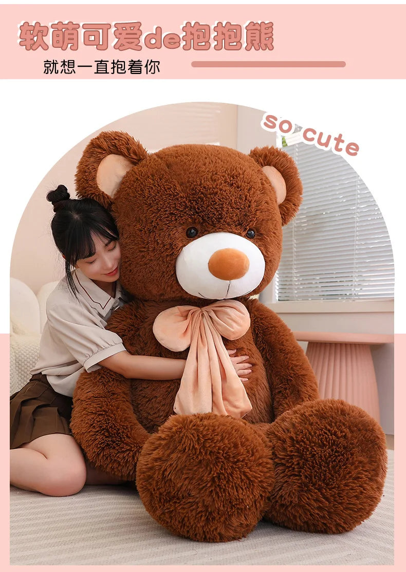 1,2m Huge Teddy Bear Plush Toys Giant Whole Hug Stuffed Animal Birthday Valentines Day Gift Soft Pillow Dolls for Girlfriend