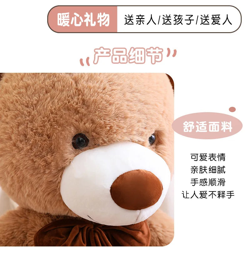 1,2m Huge Teddy Bear Plush Toys Giant Whole Hug Stuffed Animal Birthday Valentines Day Gift Soft Pillow Dolls for Girlfriend